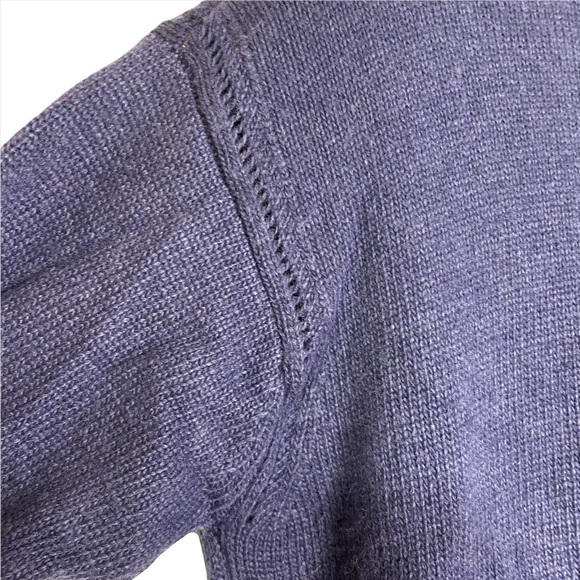 See U Soon Navy Blue Angrora Blend Knit Long Cardigan Pockets Medium Large - Picture 10 of 14